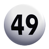 gezogene Lottozahlen beim Lotto - die Lottozahl 49